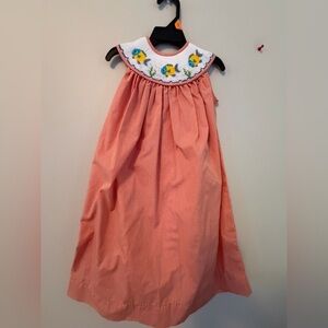 Remember Nguyen Smocked Orange Fish Dress